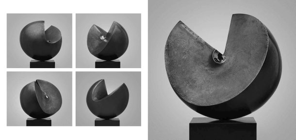 Jean-Pierre GHYSELS, sculpture tanit 41 x 34 x 31 cm bronze brut, poli et patiné, 1975, 3 ex. collection jacqueline et jacques dopchie, (1/3) — tanit 16.1 x 13.4 x 12.2 inches polished, unpolished and patinated bronze, 1975, 3 ed. 1/3: j. & j. dopchie