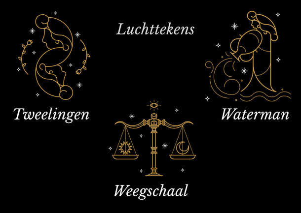 Luchttekens sterrenbeeld en relaties. De relatie expert legt het uit. Kim Kromwijk-Lub Relatietherapeut