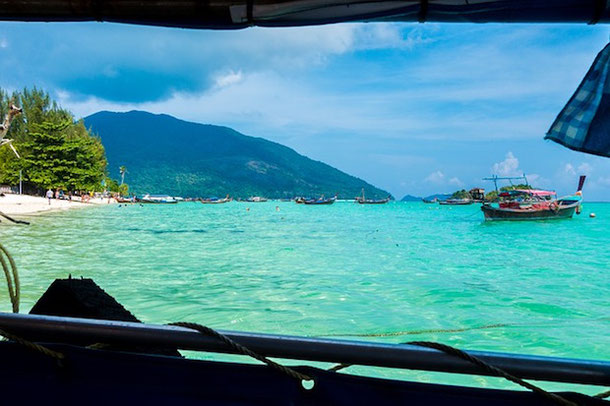 Blue water on the Similan islands