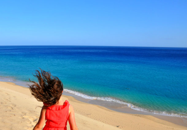 going to the beach in Fuerteventura