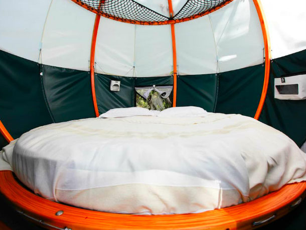 Bed inside of the cocoon