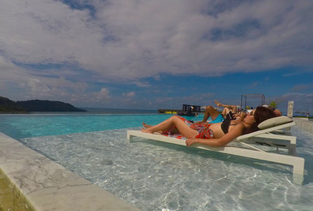 Infinity pool in Foto Hotel in Phuket, Kata Beach