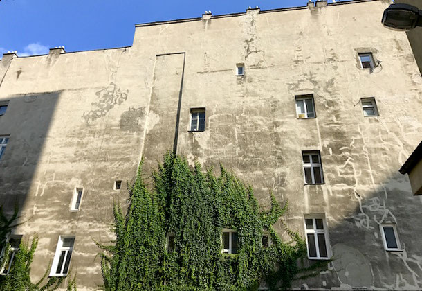 Asymmetric windows in Warsaw buildings