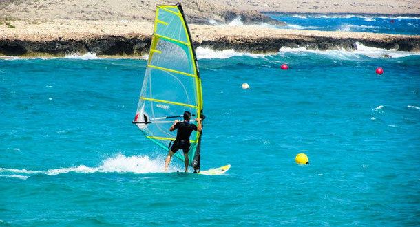 Try windsurfing in the Canary Islands