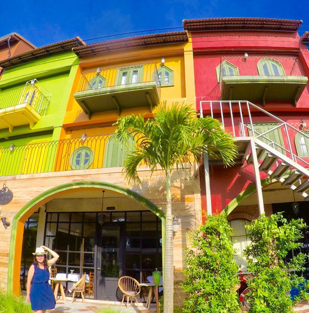 Colorful houses in Khao Lak