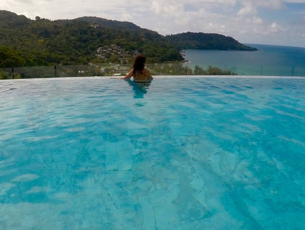 The hotel in Phuket with infinity pool and rooftop panorama