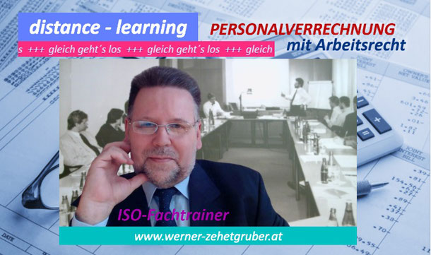 Begrüßungsbildschirm im "distance-learning" - Zum Vergrößern bitte anklicken!