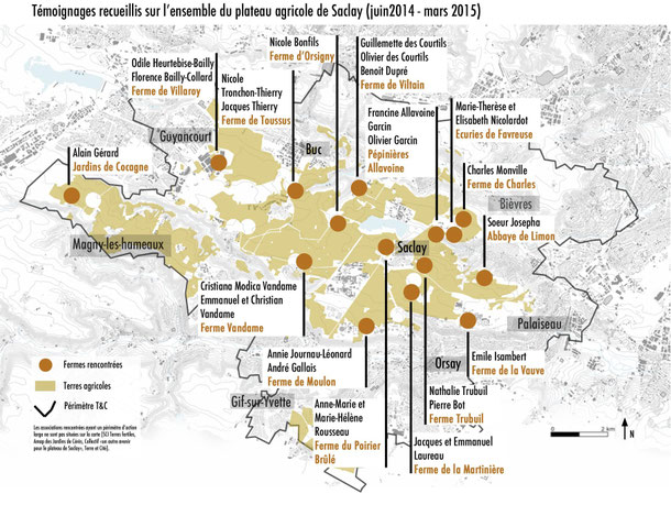 Carte réalisée par l'association Terre et Cité pour le livre Terres Précieuses