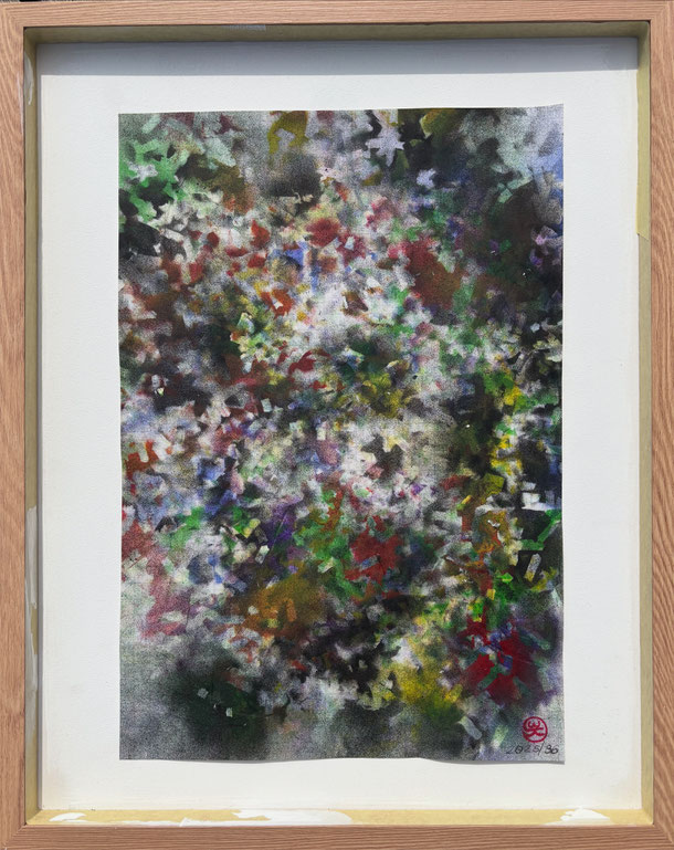 Abstract items, acryl on paper, 40 x 28 cm, 2025/36
