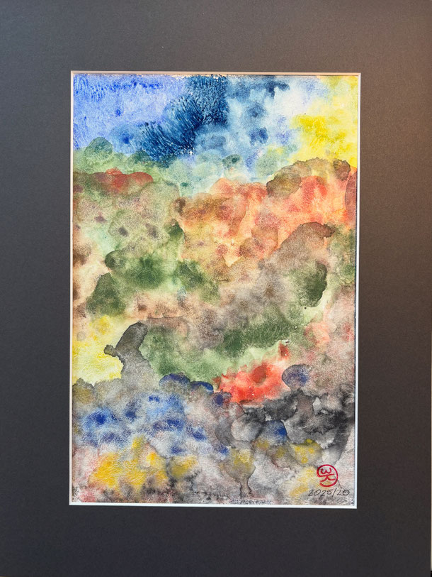 Landscape colours I, watercolours on cardboard, 29,7 x 21 cm, 2025/20