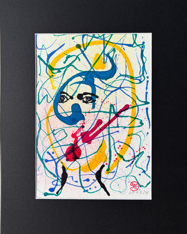 Kandinsky in mind, ink on cardboard, 29,7 x 21 cm, 2025/16