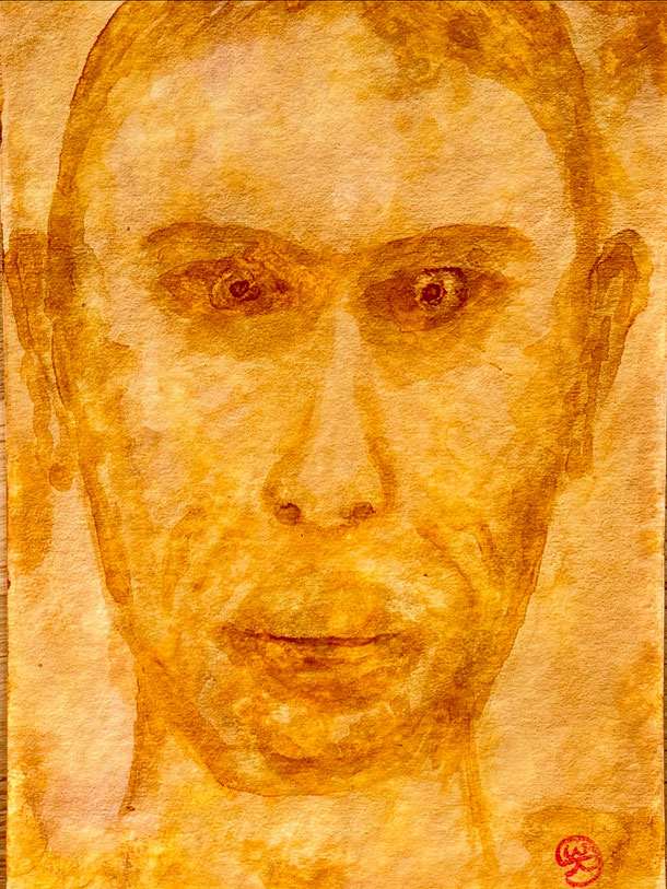 Spartacus, servus Romanus, schellac on cardboard pulp, 29,7 x 21 cm, 2025/57
