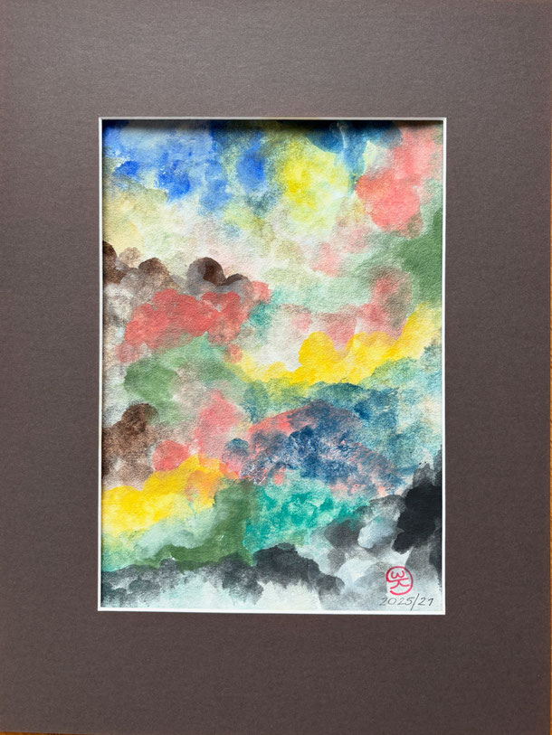 Landscape colours II, water colours on cardboard, 29,7 x 21 cm, 2025/21