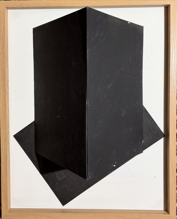 Let's have a difference, gesso on cardboard pulp on panel, 46 x 35 cm, 2025/62