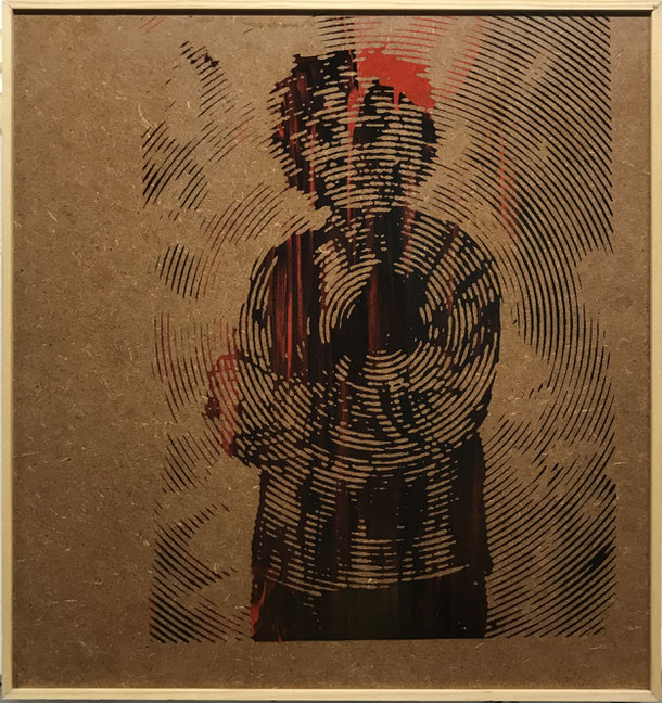 O.T. screen print on MDF-plate, 33 x 30 cm, 2019, 159