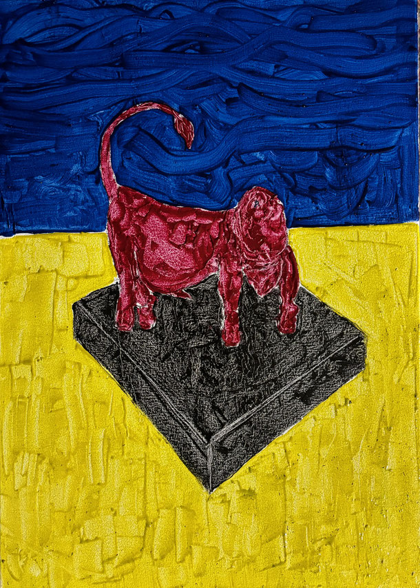 Red Bull Torso, oil on canvas, 70 x 50 cm, 2024/6