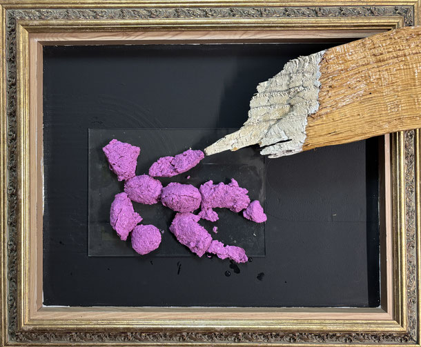 Adam's creation according to Michelangelo, alginate on panel, 38 x 48 cm, 2026/4