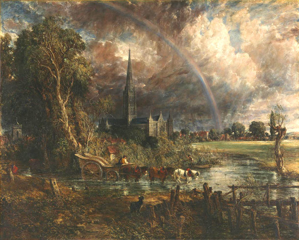 Cattedrale di Salisbury vista dai campi, John Constable, olio su tela, 1829, National Gallery London.