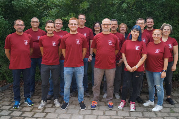 Unsere Schützen an der Aufstiegsfeier