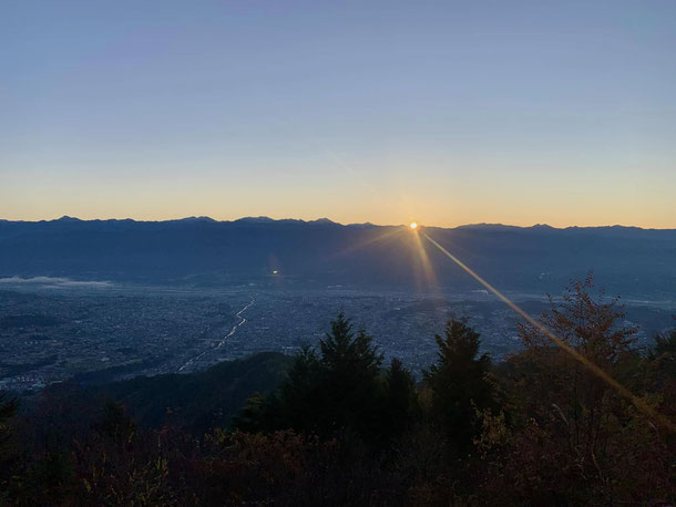 笠松山展望台からのご来光