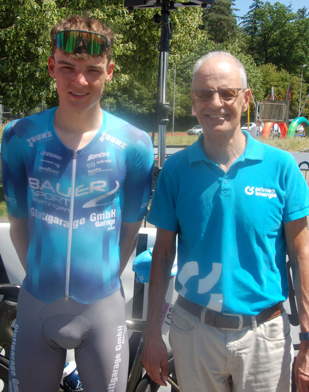 Niklas Plattner liegt in der Saison-Zwischenwertung des primeo-Energie-Cycling Cup auf dem dritten Zwischenrang. Das freut ASOC-Präsident Andreas Wild