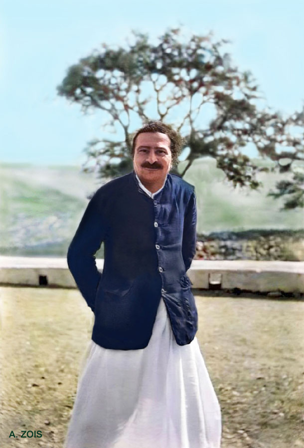 Meher Baba at Taragarh Fort, Ajmer on 18th February 1939. Image rendition by Anthony Zois.