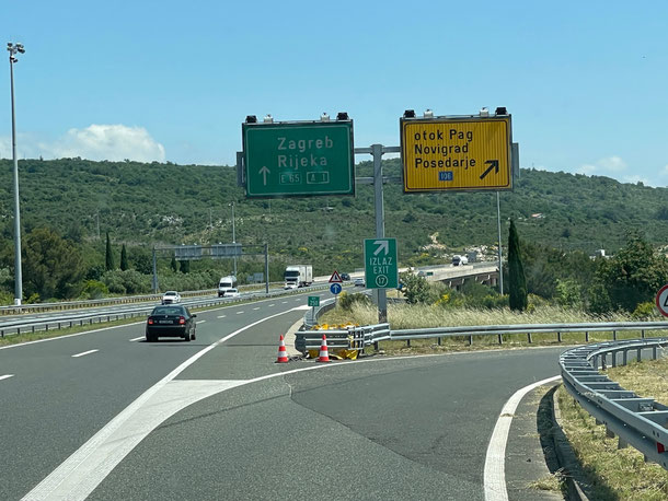Rechts abbiegen zur nächsten kroatischen Insel