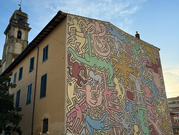 Wandgemälde Tuttomundo von Keith Haring