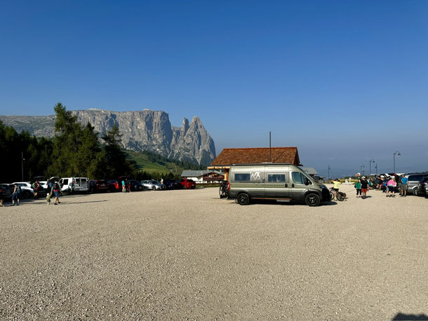 Besucherparkplatz Compatsch auf der Seiser Alm 