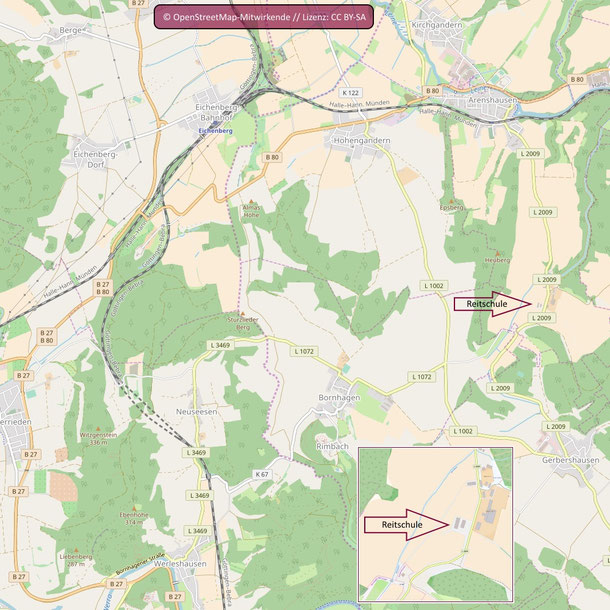 Lageplan Reitschule Ponyexpress