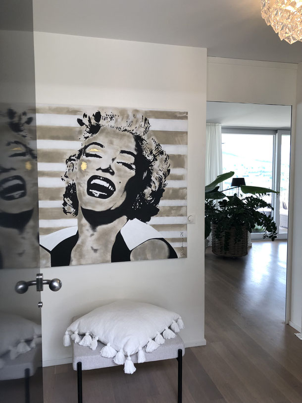 Daniela Schorno Künstlerin im Wohnbereich - Pop Art Deco Minimal Abstrakt Kunst