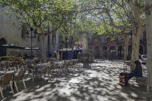 Bild: am Plaça de la Vila in Vilafranca del Penedès