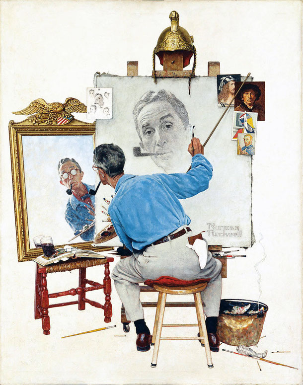 Rockwell, Triple autoportrait (1960)