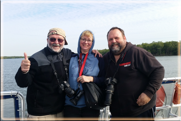 Wir, das sind hier von rechts nach links: Udo, Annett und Andreas in den Everglades von Florida!