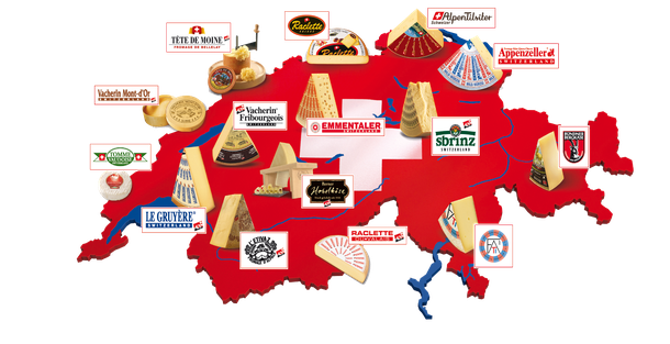 Quelle:lebensmittelpraxis.de/warenkunden/kaese-aus-der-schweiz - Karte ist mit der Website verlinkt, ein Klick und los gehts! In der Weltproduktion von Käse liegt die Schweiz nur auf Rang 20, in der Qualität rangiert sie ganz weit vorn!