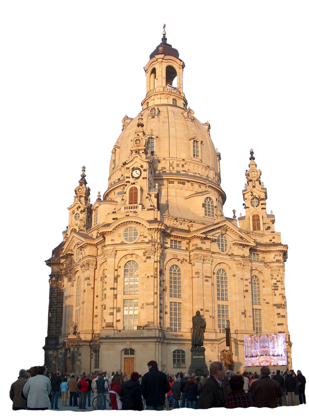 Als gebürtiger Dresdner bin ich stolz darauf, dass die nach dem Bombeninferno vom 13. Februar 1945 in sich zusammen gebrochene Frauenkirche nach über 11 jähriger Bauzeit am 30.Oktober 2005, meinem 61. Geburtstag festlich wieder eingeweiht wurde!