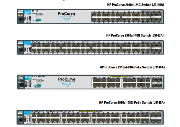 HP ProCurve 2910al Switch Series