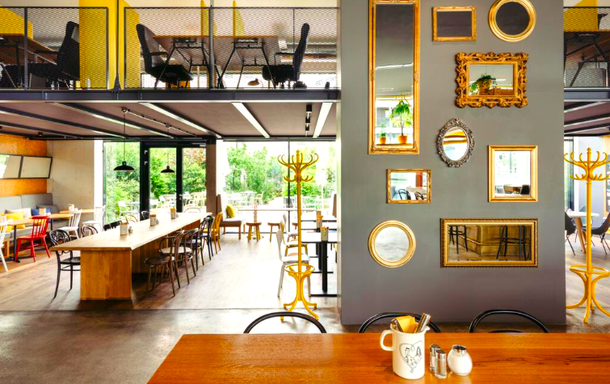 conceptual hotel in Vienna : it's also a coworking space