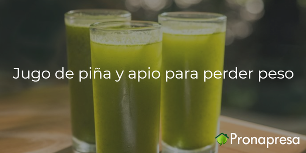 Jugo de piña y apio para perder peso