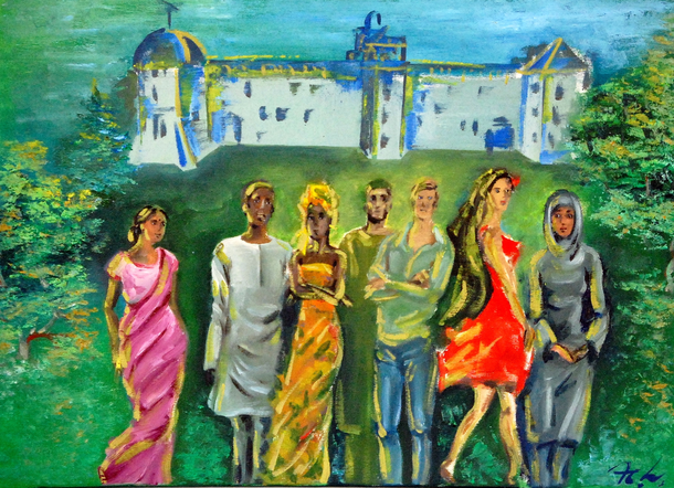 "Vielfalt in Celle": Gemälde von Natalie Löwenstein († 2009), im Besitz der Stadt Celle