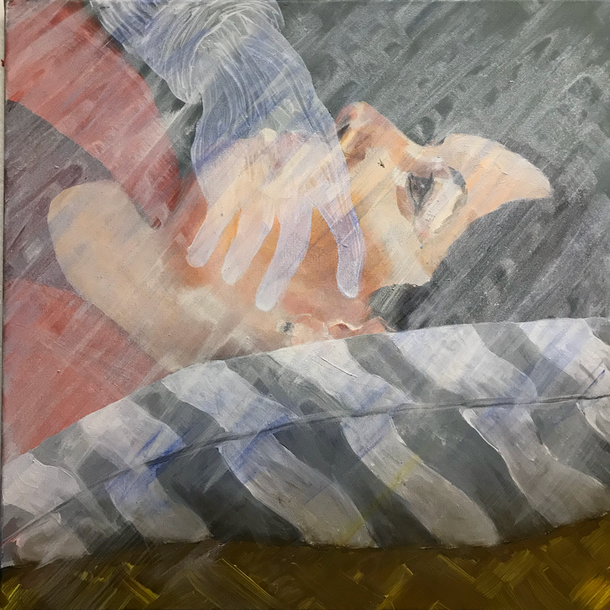 Night-mare longing, Oil / Acrylic on canvas, 60 x 60 cm
