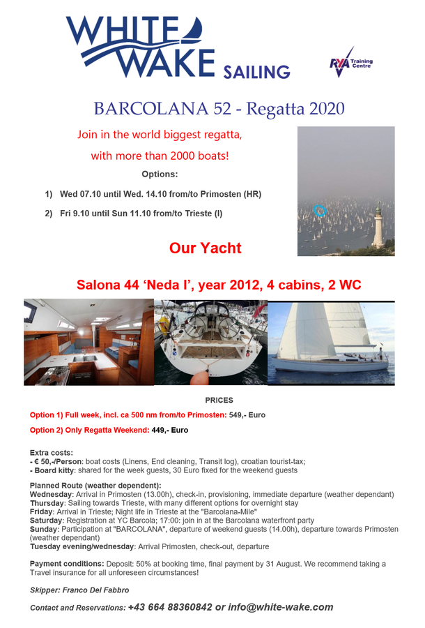 Barcolana 52 - White Wake Sailing