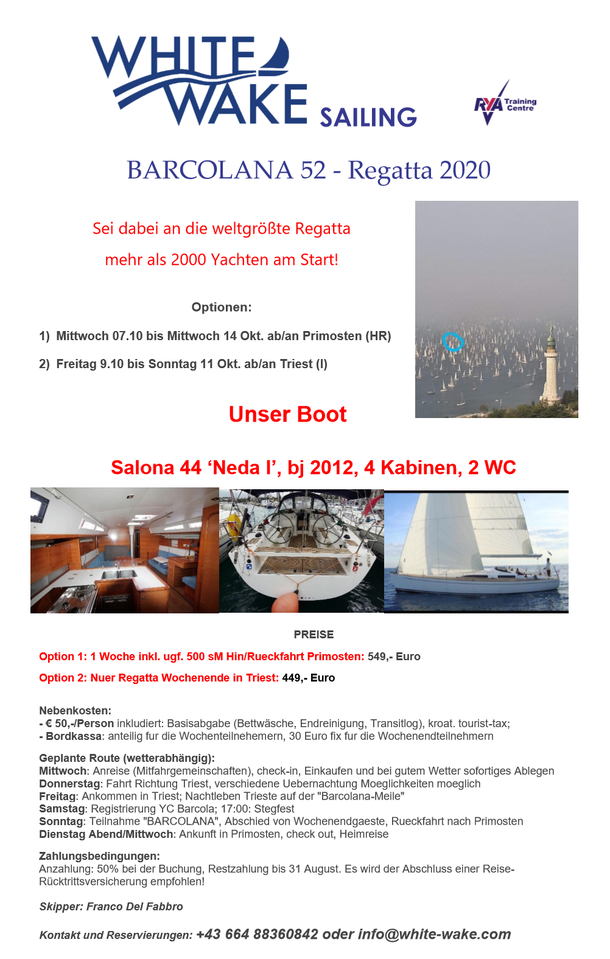 Barcolana 52 - White Wake Sailing