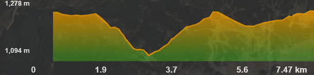 Perfil de la ruta Prats - Urús