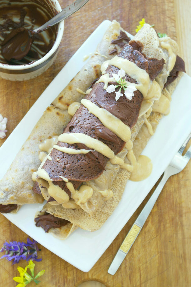 Vegane crêpes mit aquafaba