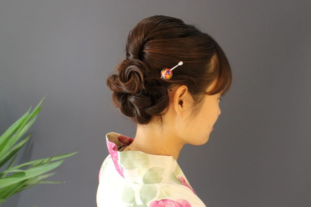ゆかたの着付けだけ写真集 横浜の浴衣 綱島の美容室 Quly Hair