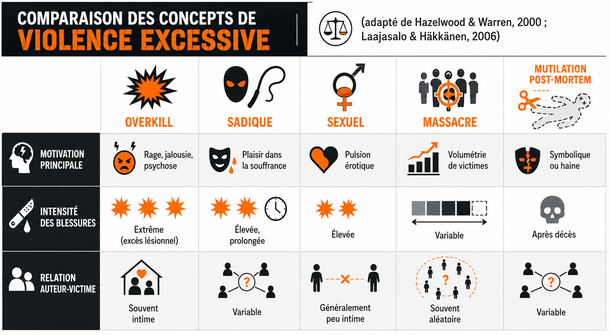 Comparaison des types de violence