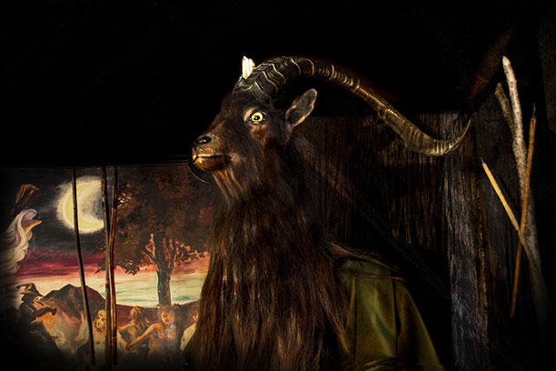 ”El Dios cornudo de las brujas”. Museo de la magia y la brujería, Boscastle, Inglaterra.