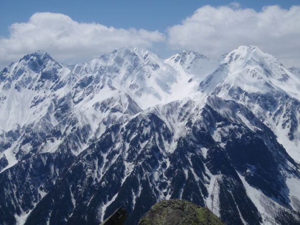 蝶ヶ岳　雪山　登山　ツアー　