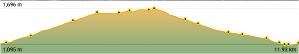 Perfil de la ruta circular de Montellà al Turó del Batlle - senderisme - TC346